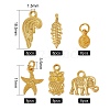 48 Pcs 6 Styles Alloy Pendants FIND-SZ0001-17G-2