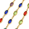Brass Glass Horse Eye Link Chains CHC-R001-03G-03-1
