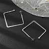 304 Stainless Steel Square Stud Earrings for Women EJEW-M089-06P-3