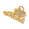 Mother's Day Heart with Word I Love Mama Charms KK-A200-14G-2