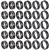 30Pcs 6 Styles 201 Stainless Steel Grooved Finger Ring Settings STAS-ME0003-12EB-1