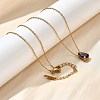 304 Stainless Steel Necklaces NJEW-R022-01G-02-3