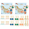 Ocean Theme Mermaid/Shell Pendant Stitch Markers HJEW-AB00417-1