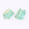 Electroplated Natural Quartz Crystal Graduated Beads Strands G-P315-A03-1