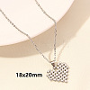 Stainless Steel Heart-Shaped Necklace Jewelry Luxury DIY Accessories PVD Vacuum Plating ZC7092-3-1