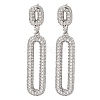 Brass Micro Pave Cubic Zirconia Dangle Stud Earrings EJEW-H014-17P-07-1