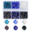 600Pcs 6 Styles Electroplate Glass Bead Strands EGLA-YW0001-66D-1