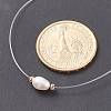 Natural Pearl Pendant Necklace with Nylon Wire for Women NJEW-JN03828-5