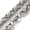 201 Stainless Steel Byzantine Chain Necklaces NJEW-H033-04P-A-2