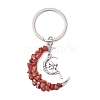 Synthetic Turquoise & Natural Red Jasper White Moonstone Citrine Lapis Lazuli Rose Quartz Keychain KEYC-JKC00969-4