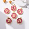 Golden Plated Alloy Enamel Charms ENAM-S118-08B-5