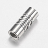 Tarnish Resistant 304 Stainless Steel Magnetic Clasps with Glue-in Ends STAS-F149-04P-B-2