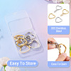 8Pcs 3 Styles 304 Stainless Steel Keychain Clasps STAS-TA0004-78-5