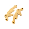 Ion Plating(IP) 304 Stainless Steel Bamboo Links Connector Charms STAS-S135-02G-2