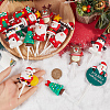 24Pcs 12 Styles Christmas Plastic Cake Toppers AJEW-SC0003-53B-3