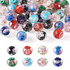 40Pcs 8 Colors Handmade Gold Sand Lampwork Beads Strands LAMP-YS0001-01-2