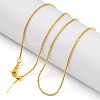 1.5mm Rack Plating Brass Box Chain Adjustable Slider Necklaces for Women Men MAK-L044-35RG-3