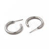 Non-Tarnish 304 Stainless Steel Ring Stud Earrings EJEW-C004-12A-P-2