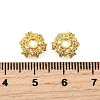 Star Brass Micro Pave Cubic Zirconia Bead Caps KK-K300-05B-G-3
