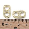 Brass Micro Pave Cubic Zirconia Links Connectors X-ZIRC-I042-14G-3