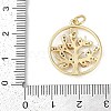 Rack Plating Brass Micro Pave Cubic Zirconia Pendants KK-H509-19G-02-3