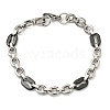 Non-Tarnish Two Tone 304 Stainless Steel Oval Link Chain Bracelet BJEW-B078-37BP-1