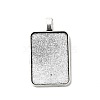 Tibetan Style Alloy Pendant Cabochon Settings X-TIBEP-N003-02AS-1