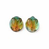 Two Tone Transparent Spray Painted Glass Beads GLAA-Q092-06-C04-2