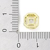 Brass Pave Clear Cubic Zirconia Slide Charms KK-F875-12G-02-3