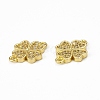 Brass Micro Pave Clear Cubic Zirconia Connector Charms KK-E068-VB338-3