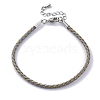 Polyester Cord Braided Bracelet Makings MAK-Z003-01P-13-1