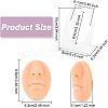 Soft Silicone Nose Flexible Model Body Part Displays with Acrylic Stands ODIS-WH0002-20-2