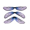 3Pcs Transparent Epoxy Resin Butterfly Wings Cabochons RESI-N045-11B-2