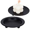 4Pcs 2 Styles Iron Candle Holder AJEW-FG0003-38-1