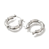 304 Stainless Steel Ring Hoop Earrings for Women EJEW-S227-72P-2