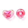 Two Tone UV Plating Transparent Acrylic European Beads OACR-F004-06F-2