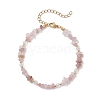 Natural Quartz Chip Beaded Bracelets for Women BJEW-JB11742-01-2