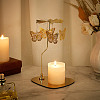 430 and 201 Stainless Steel Rotating Candlestick Tealight Candle Holder DJEW-WH0039-21G-5