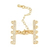 Brass Micro Pave Cubic Zirconia Chain Extender ZIRC-Q022-030G-NR-1