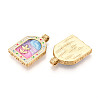 304 Stainless Steel Enamel Pendants STAS-T068-18A-2