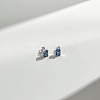 Rectangle 925 Sterling Silver Micro Pave Cubic Zirconia Stud Earrings for Woman EJEW-F350-01P-3