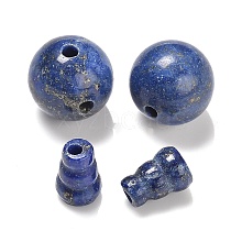 Natural Lapis Lazuli 3 Hole Guru Beads G-R474-008