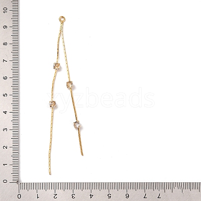 Brass Micro Pave Clear Cubic Zirconia Big Pendants LS-KK-G510-03G-1
