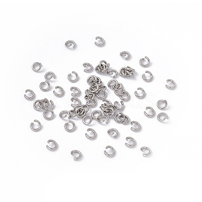 Tarnish Resistant 304 Stainless Steel Open Jump Rings STAS-R049-5x1mm-1