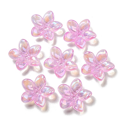 AB Color Plated Acrylic Beads OACR-G034-01A-1