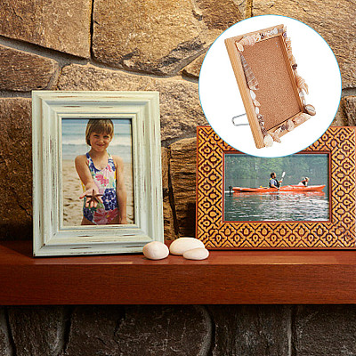 10 Sets Iron & Plastic Photo Frame Bracket ODIS-GO0001-04A-1