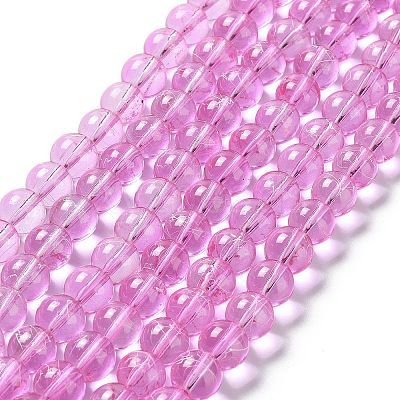 Drawbench Transparent Glass Beads Strands GLAD-Q012-10mm-03-1