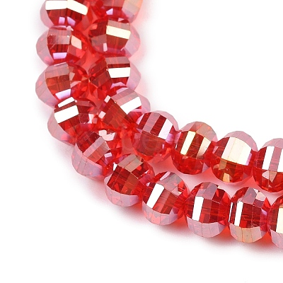 Electroplate Transparent Glass Beads Strands EGLA-B011-08A-AB01-1