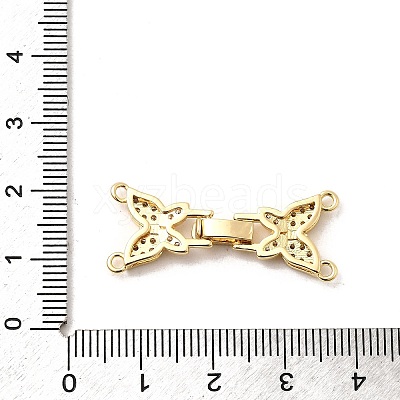 Brass Micro Pave Clear Cubic Zirconia Watch Band Clasps KK-A266-23G-1