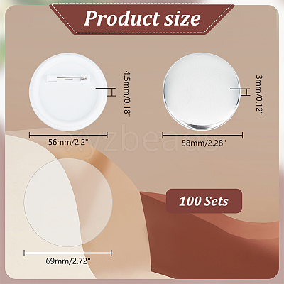 Flat Round Blank Badge Button Parts DIY-WH0430-387B-1